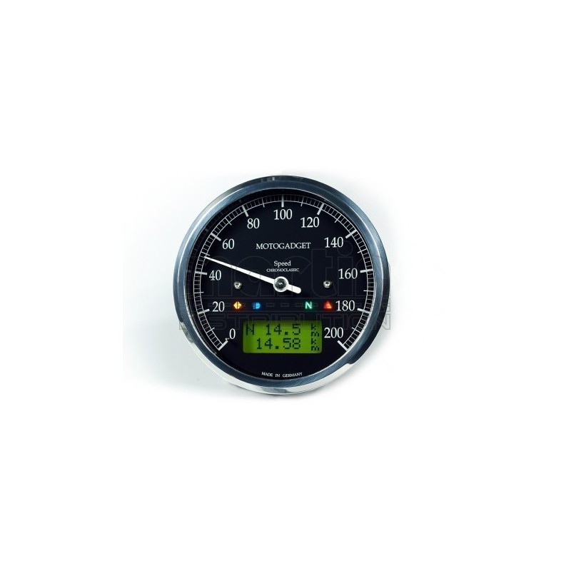 COMPTEUR MOTOGADGET CHRONOCLASSIC GREEN - NOIR - INOX