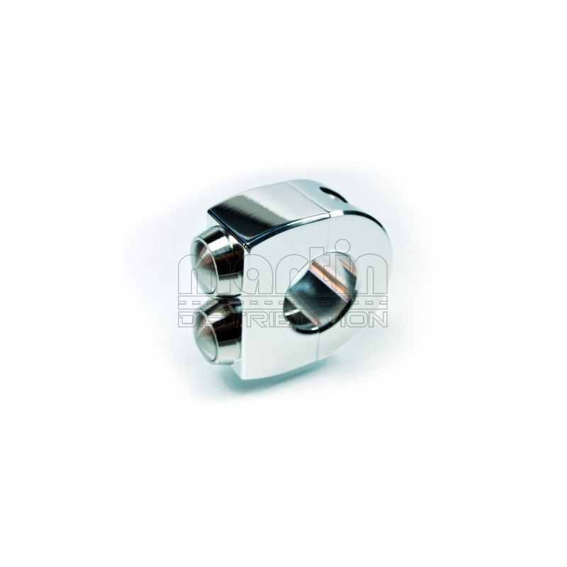 BOITIER MOTOGADGET POLI 2 BOUTONS INOX 22mm