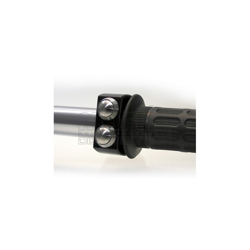 BOITIER MOTOGADGET NOIR 2 BOUTONS INOX 22mm