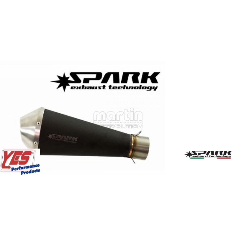 Silencieux universel MEGAPHONE SPARK Silencieux de longueur 330mm Diam 60