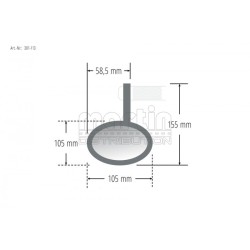 embout de guidon rétroviseur IRON CROSS HIGHSIDER
