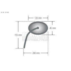CNC milled embout de guidon rétroviseur HIGHSIDER