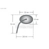CNC milled embout de guidon rétroviseur HIGHSIDER