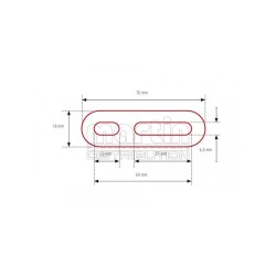 Paire d'adaptateurs universels HIGHSIDER longueur 76mm
