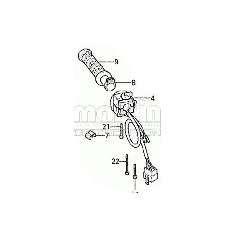 poignee-tournante-de-gaz-cbx-1000-oem-53141-422-000-
